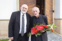 With the director Ing. Kapusta at the vernissage in GVU Náchod, 2018
