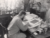 In the design studio of Juta 1 Company, 1960