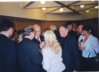 Delegation of East Bohemian artists meeting with President Václav Klaus at the House of Music in Pardubice, 2006