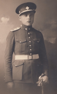 Ctibor Novák, uncle of the Mašín brothers, executed in 1955 for participation in their resistance group; picture from around 1920, when he studied at the Military Academy in Hranice na Moravě