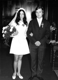 With Dagmar's wife in a wedding photo from October 1970