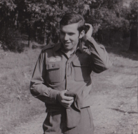 Otakar Hlavín during his basic military service