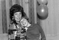Ten-year-old Jarmila with her mother 
