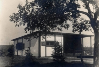 Construction of the first scout clubhouse