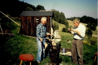 Jan Kadlec on the left, Andělská Hora near Liberec, 1994