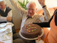 Birthday boy with a birthday cake, 2008