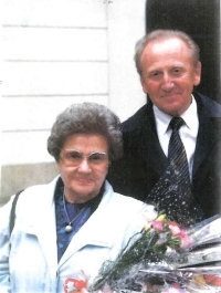 With wife Zdenka in 1996