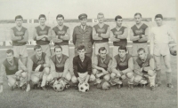 DUKLA Bratislava ŽTU team before the game, second half of the 60s.