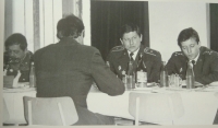 Brigade Command Assembly. Next to mjr. Kolencik chief of staff capt. Pavol Žiljak.