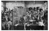 Tailor's workshop in the labor camp in Nováky, Lívia witnesses mother, also sewed in it