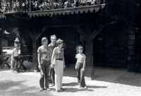 Kadlec family on a trip, about 1979