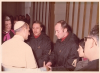 Jan Kyncl with Pope Paul VI, 22 January 1969