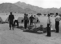 Hoggar Expedition 1969, bivouac in the desert