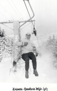 On the cable car, Špindlerův Mlýn, 1967