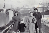 With his family in Pankrác