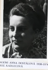 Noemi, sister of Jan Kadlec, about 1958