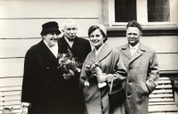 Wedding of Hana and Jan - on the left parents of the groom, on the right right parents of the bride, 4 March 1961