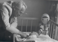 With his daughter Martina, 1965