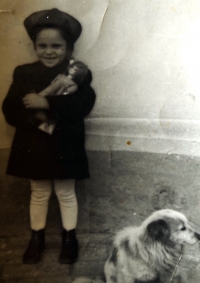 Little Věra with a doll