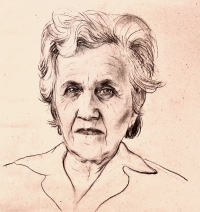 Lívia Fabiánová (nee Schwarzová), mother of Lýdia (author of the drawing Jan Vlk)