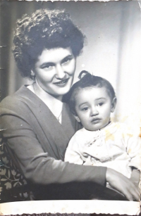 His mother with her youngest son Jan 1957