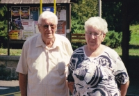 Gertrude Milerská with her husband Rudolf / around 2010