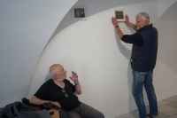 Group 999, association of Czech and Polish photographers, exhibition in Mázhaus Gallery, Pardubice, exhibition preparation, 2021