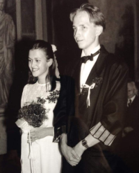 Wedding photo of Jan Vondráček and his wife Kateřina