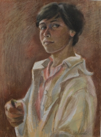 Self-portrait of Mrs. Bičovská in 1965