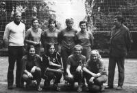Josef Falář as a coach of the Textilana Liberec volleyball team, around 1981