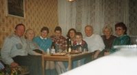 Family photo, Josef first on the left with his mother (1990s) 