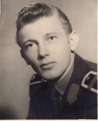 Josef Falář after finishing the air defence school in 1958 
