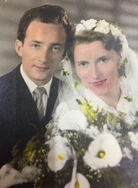 Wedding photos of Marie and Lubomír Dvořák, 1953