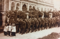 AEC members parade and Lubomír Dvořák among them