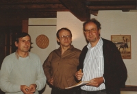 Miloš Rejchrt (in the middle) and François Brélaz (on the right), Spring 1990