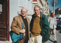 Miloš Rejchrt and François Brélaz when F. Brélaz visited in Prague
