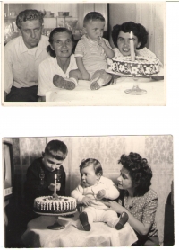 First birthday of both sons, Břetislav´s birthday day in 1957, František´s birthtday day in 1965