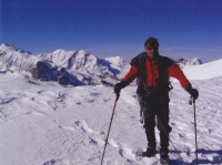 Jiří Kučera při zdolávání masivu Monte Rosa ve Švýcarsku