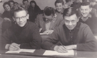 Václav Kalivoda at the left, Hradecká school (called also Podhrad), 1960s