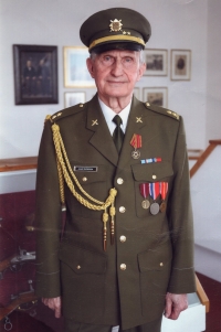Josef Svoboda wearing a uniform in 2020