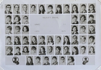 Graduation photographs from a secondary school in Indiana, 1971