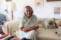 Eva Karvašová in her apartment in a home for the elderly on September 8, 2021.
