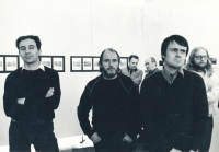 Štětín, from the left Štěpán Grygar, Jaroslav Beneš, M. Machotka, 1986
