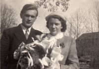 Witness' parents' wedding photograph. 1951