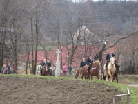 The ride around the corn shoots in Lukavec / the witnes´s son Václav David as the Cross Father is in the lead / early years of the 21st century 