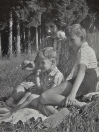 Krajíček family on a trip in August 1968, shortly after occupation