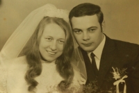 Eržika Sojková's wedding photo from 1969