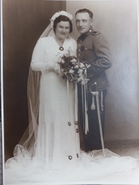 Wedding photo of Jarmila Fajtová´s parents