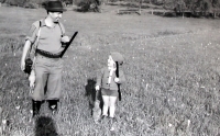 Tomáš Petrák with his father in the 1950s