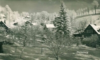 Winter view of Mariánská hora in the period before the Second World War